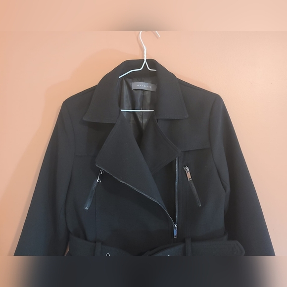 NWOT Suzy Shier Black Trench Coat/ Jacket 🌃🌴 - Picture 2 of 12
